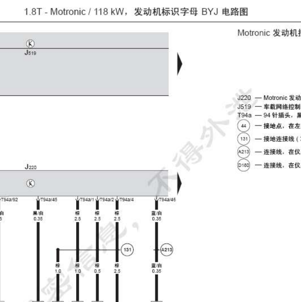 2007年斯柯达明锐 BYJ发动机电路图