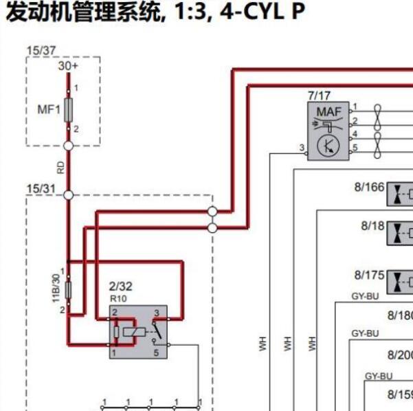 2017年沃尔沃XC60发动机电路图