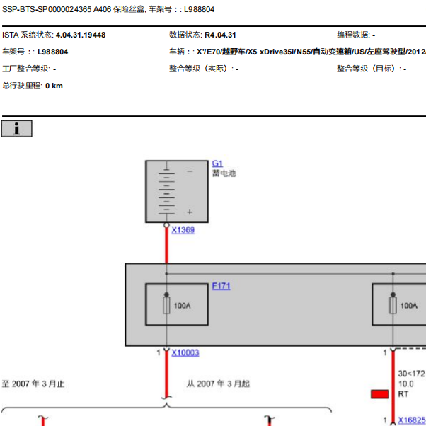 2012年宝马X5 保险电路图