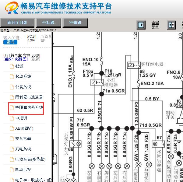 2009-2012年江铃宝典小灯电路图