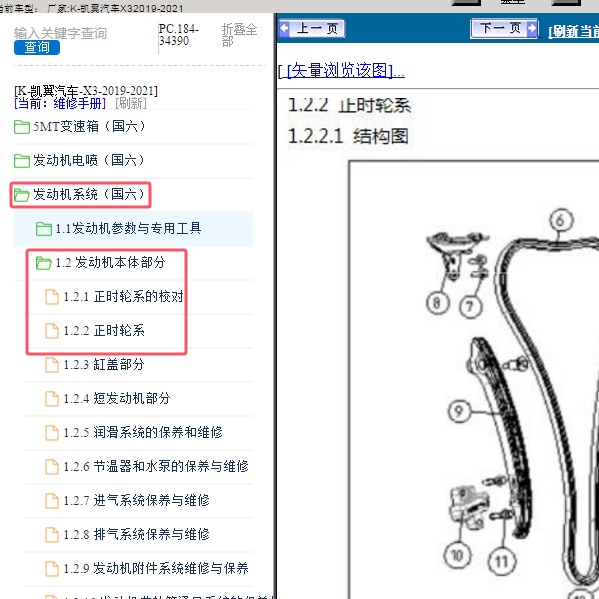 2019-2021年凯翼汽车-X3 发动机正时资料
