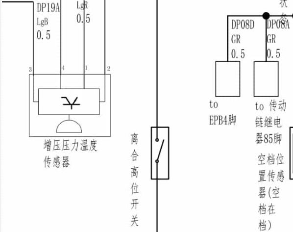 2016年东风风光580离合器开关电路图