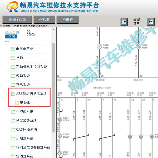 2020年福田拓陆者ABS电路图