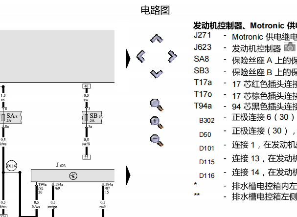 2008年奥迪RS6 发动机电路图资料