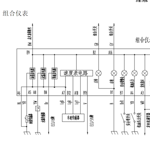 2012年昌河福瑞达仪表电路图
