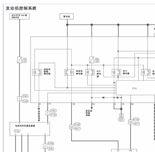 2016年英菲尼迪QX80冷却风扇电路图