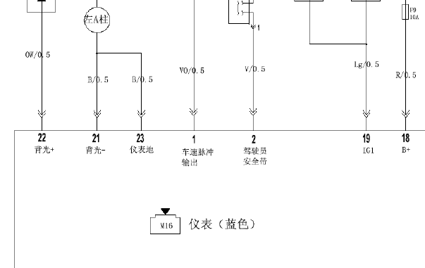 2023年江淮星锐仪表电路图