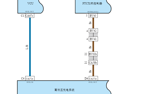 2021年吉利帝豪EV PRO高压互锁电路图资料