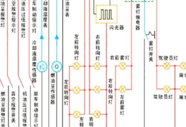 宇通客车转向灯电路图