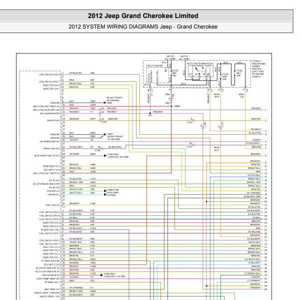 2012年吉普大切诺基发动机电路图