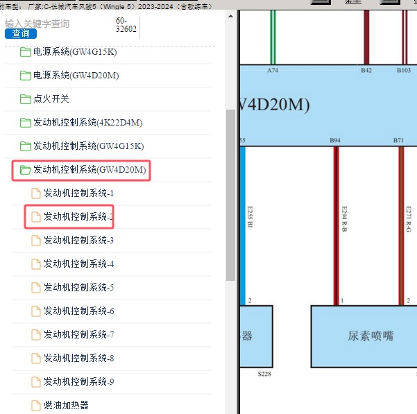 2023年长城风骏5 尿素电路图