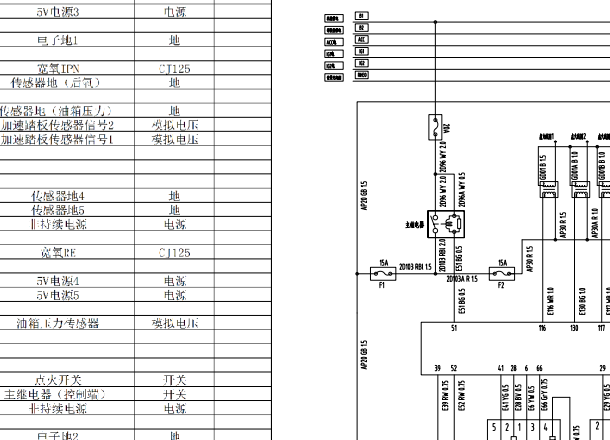 2022年长安跨越星V3发动机针脚定义和电路图资料