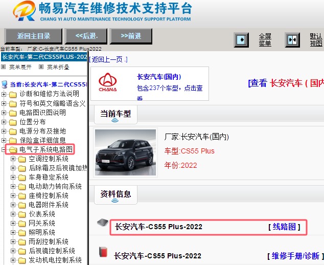 2022年长安汽车CS55 PLUS 电路图