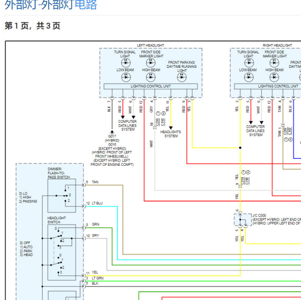 2024年本田CRV右后行车灯电路图