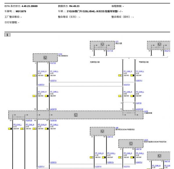 2022年宝马325LI PTCAN电路图