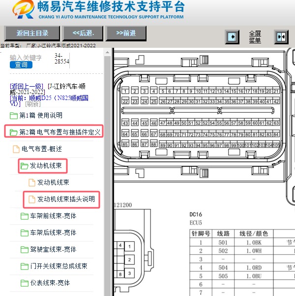 2021江铃汽车顺威D25TCIF1发动机电路图和针脚
