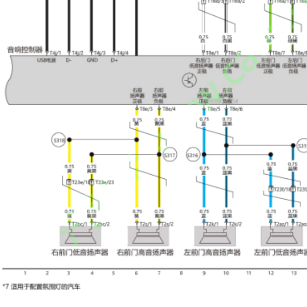 2024年北京汽车BJ30音响系统电路图
