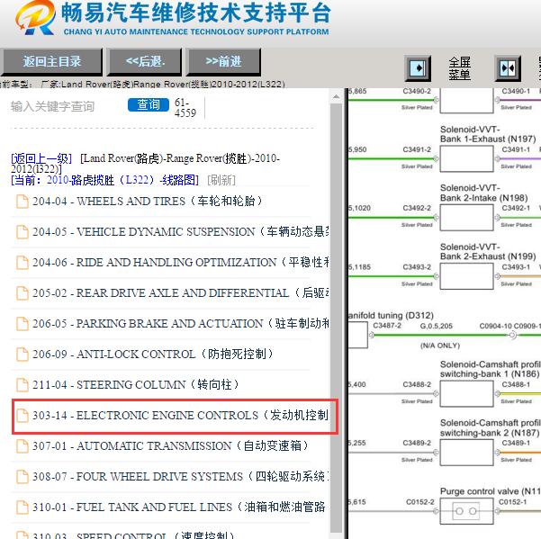2010-2012年路虎揽胜EGR阀电路图