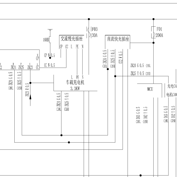 2017年楚风运输车车载充电机电路图