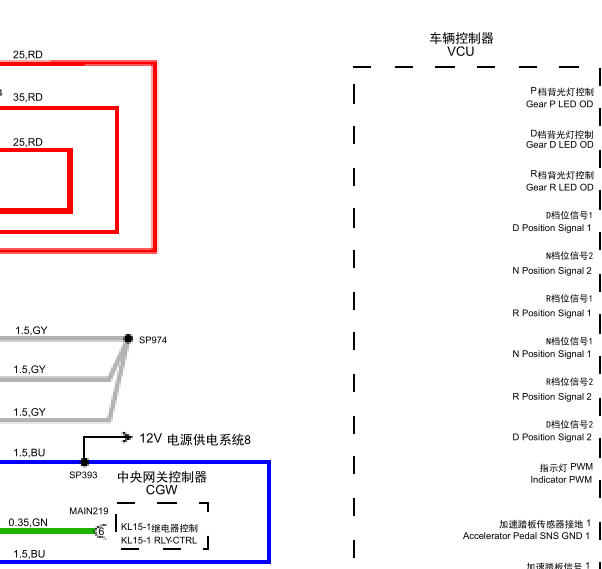 2020年蔚来ES6 VCU和PDU电路图