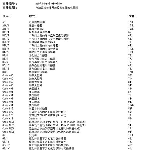 2016年奔驰C 200发动机电路图