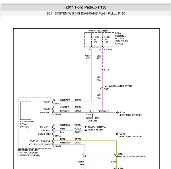2011年福特猛禽F150座椅电路图