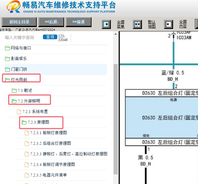 2024年东风eπ007灯光电路图资料