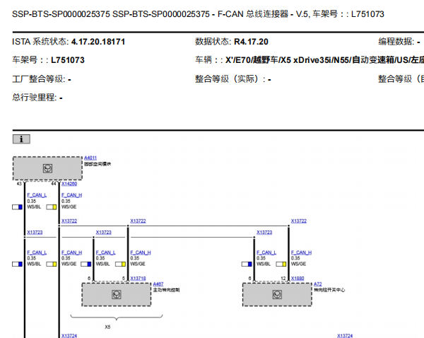 2012年宝马X5网络通讯电路图