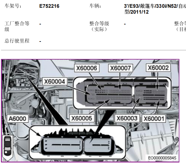 2011年宝马330i 发动机电脑针脚资料