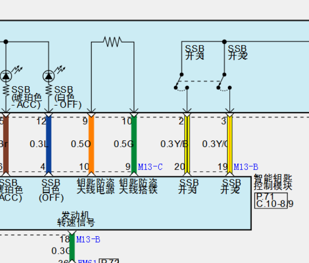 2017年起亚K3智能钥匙控制模块电路图
