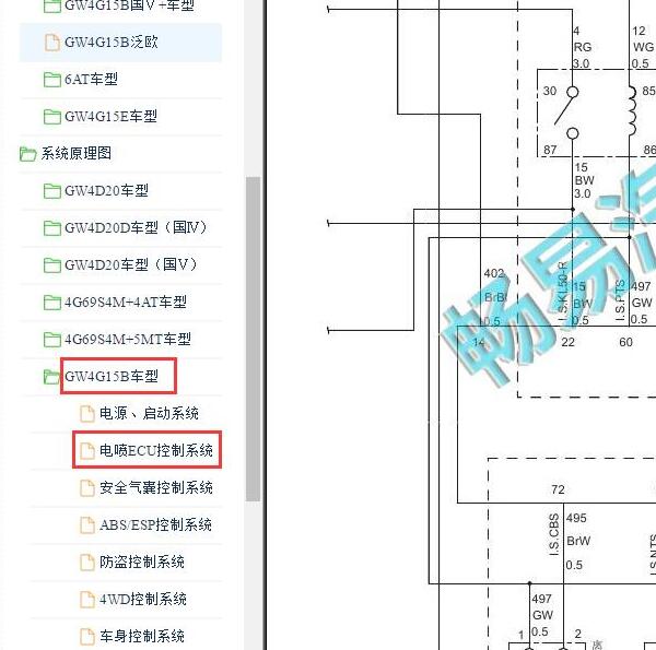 2016年长城哈弗H6发动机电路图