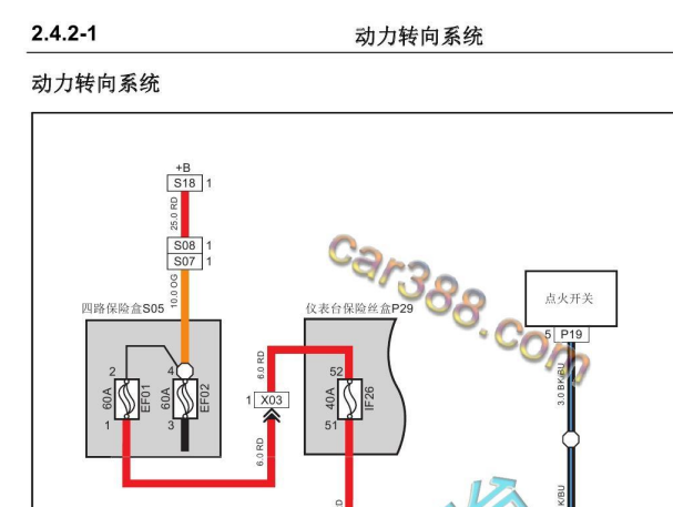 2019年神骐T20转向助力电路图
