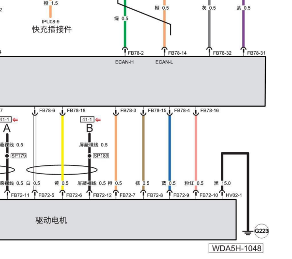 2017年广汽埃安-传祺GE3 电机控制器电路图