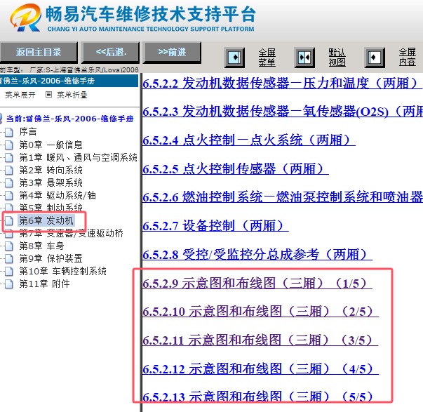 2006年雪佛兰乐风发动机电路图资料
