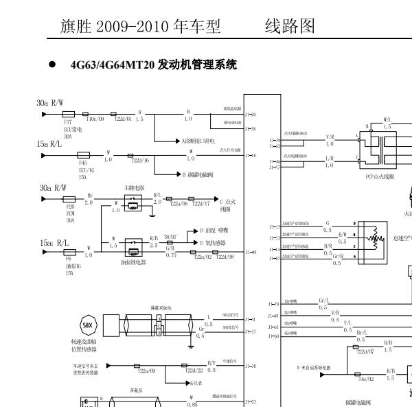 2010年黄海旗胜F1发动机电路图