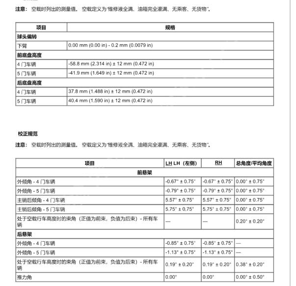 2024年福特蒙迪欧前轮外倾角调整的手册