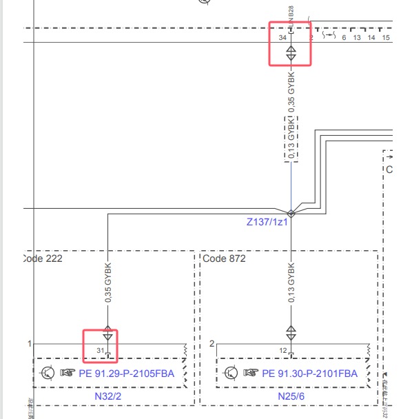 2016年奔驰GLC260后SAM模块和座椅通讯电路图