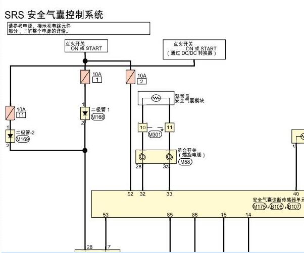 2022年日产轩逸约束系统电路图