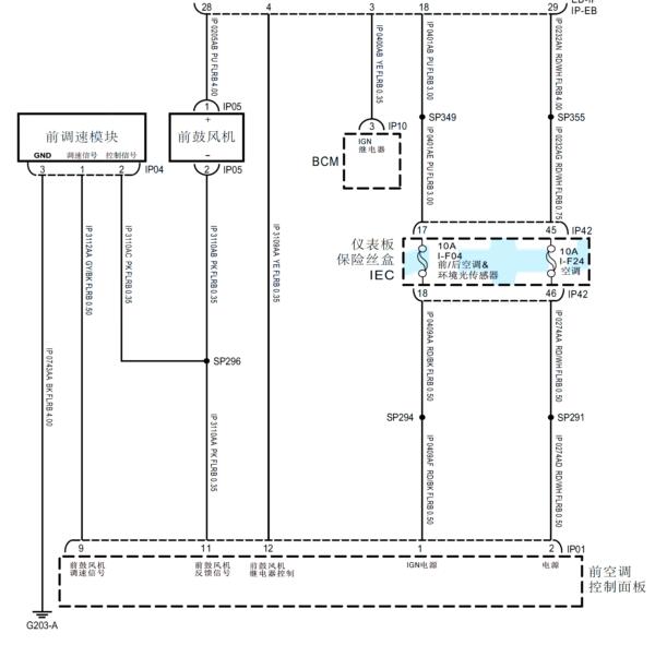 2020年大通EUNIQ 5空调控制面板电路图