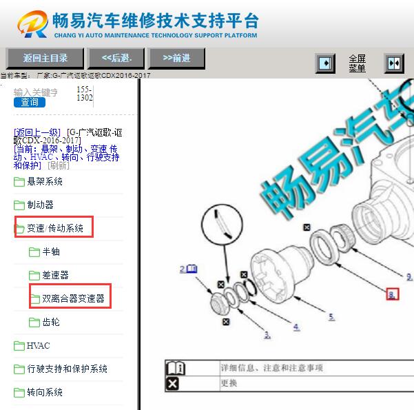 2016-2017年讴歌CDX 变速箱维修手册