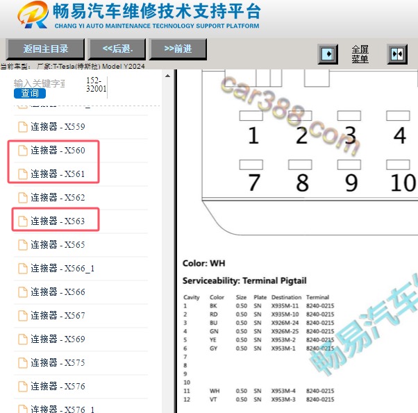 2024年特斯拉 Model Y音响针脚图