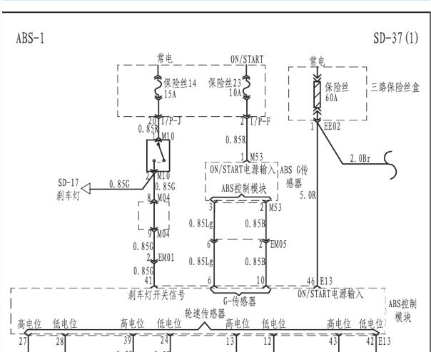 2007年江淮瑞鹰ABS电路图