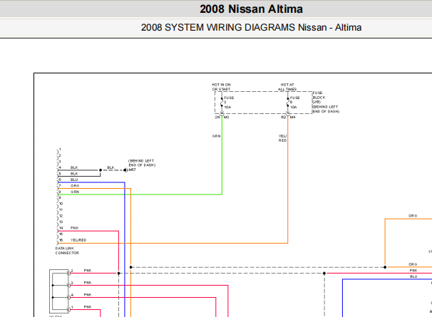 2008年日产天籁发动机和网络通讯电路图