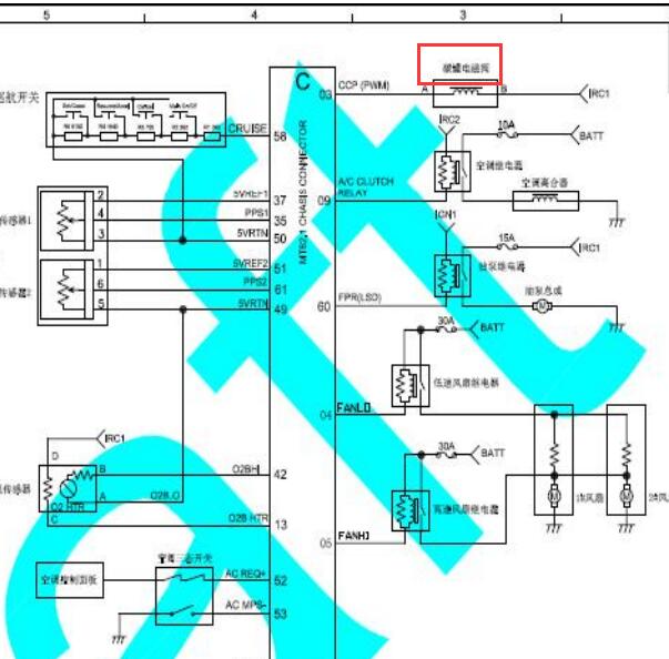 金杯1TZS发动机碳罐电磁阀电路图