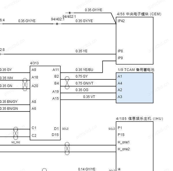 2024年沃尔沃XC60备用蓄电池电路图