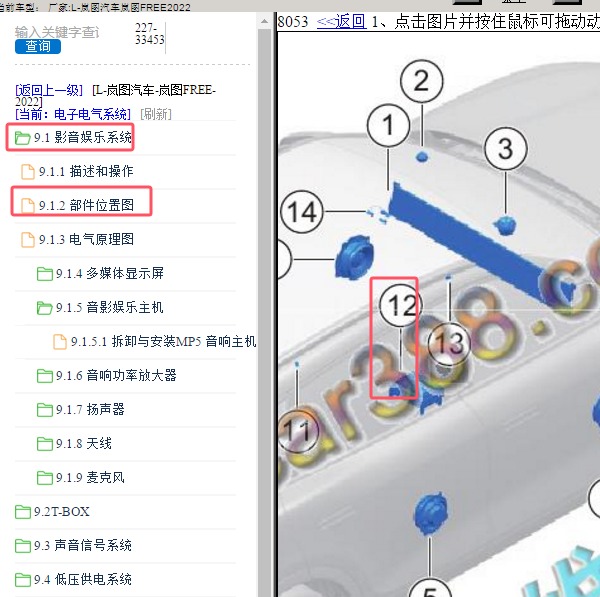 2022年岚图汽车-岚图FREE MP5音响主机位置