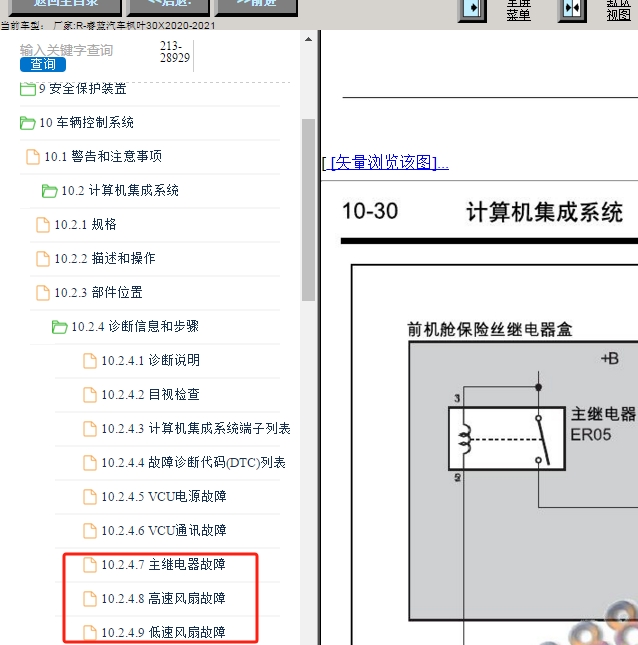 2020年枫叶30X主继电器电路图