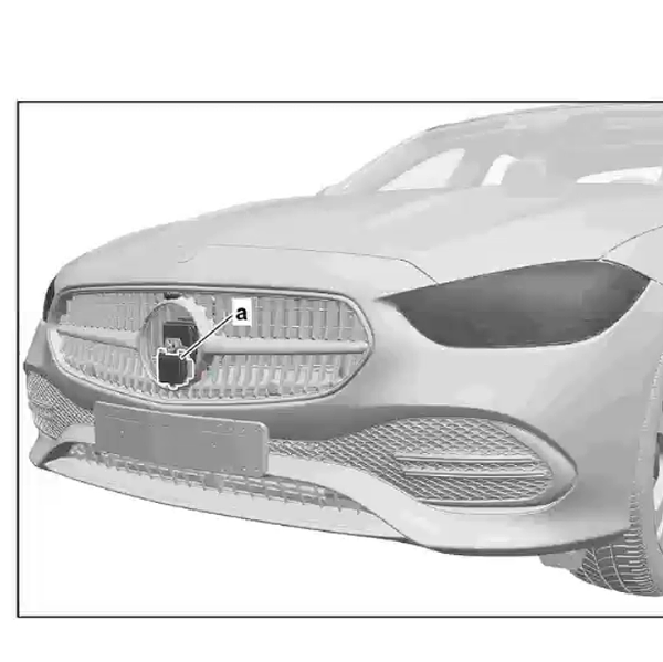 2022年奔驰C200L 中距雷达位置