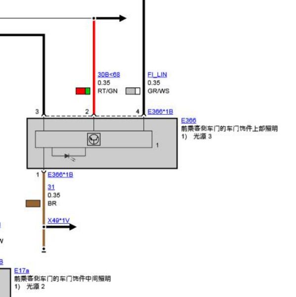 2020年宝马525Li 氛围灯 电路图