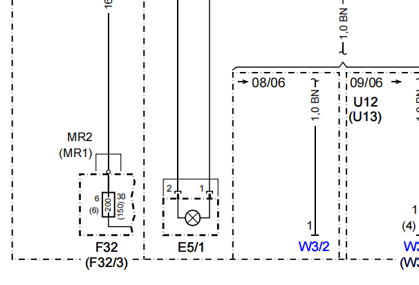 2012年奔驰S350L 雾灯电路图资料